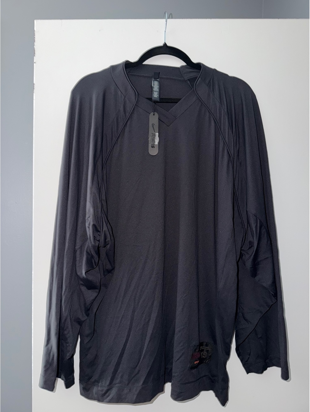 Extremely oversized Nike Skims Airy Long Sleeve Shirt XS Obsidan Black